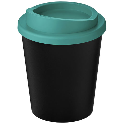 Gobelet recyclé promotionnel Espresso Eco de 250 ml Americano® Noir et Bleu aqua